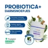 Probiotica voor honden in een pot van het merk Suppdog met gratis ebook sticker