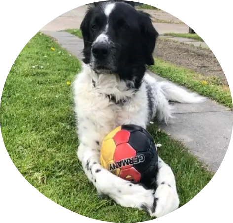 Amy with a soccer ball